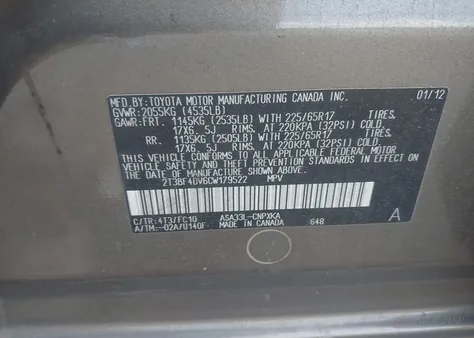 2T3BF4DV6CW179522